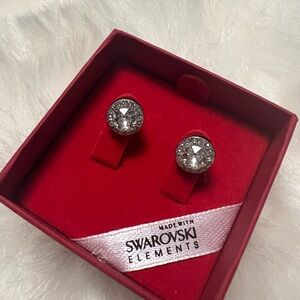 Swarovski Silver Crystal Stud Earrings
